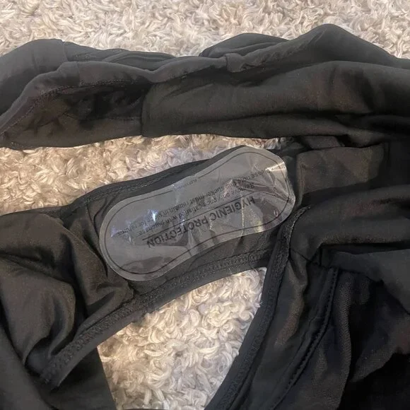 Yonique Plus Size Bikini 18W Blue Floral Halter High Waist Tummy Control NWT - Picture 14 of 15